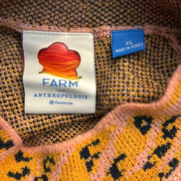 Anthropologie Farm Rio Palms Sweater Mini Dress XL - Picture 9 of 9